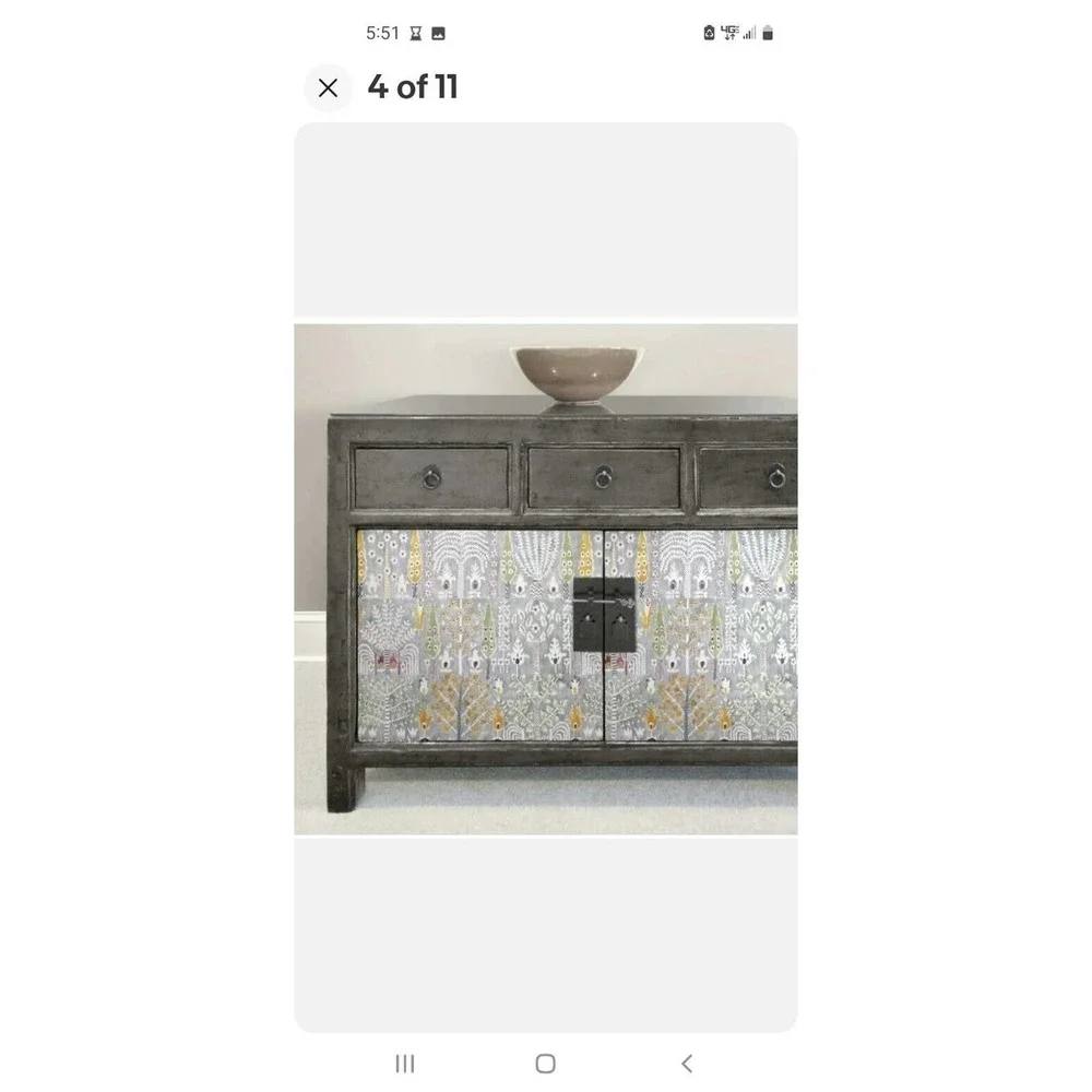 Roommates peel & stick Gray & white pastoral Ikat Patterned Wallpaper - 2 rolls